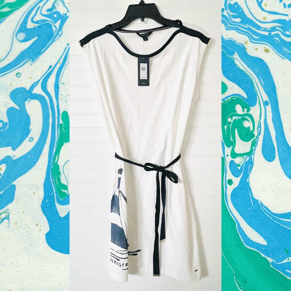 Tommy Hilfiger nautical, tie-front T-shirt dress